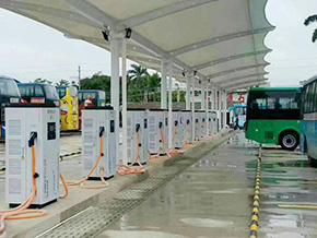 膜結(jié)構(gòu)充電樁車棚的廣泛應(yīng)用